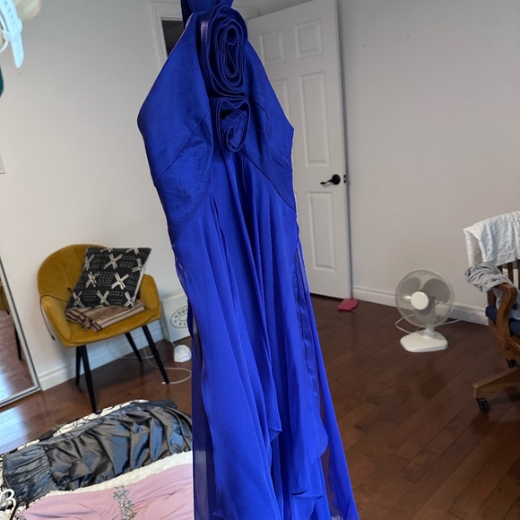 Purple short with long pieces dress - Picture 1 of 4